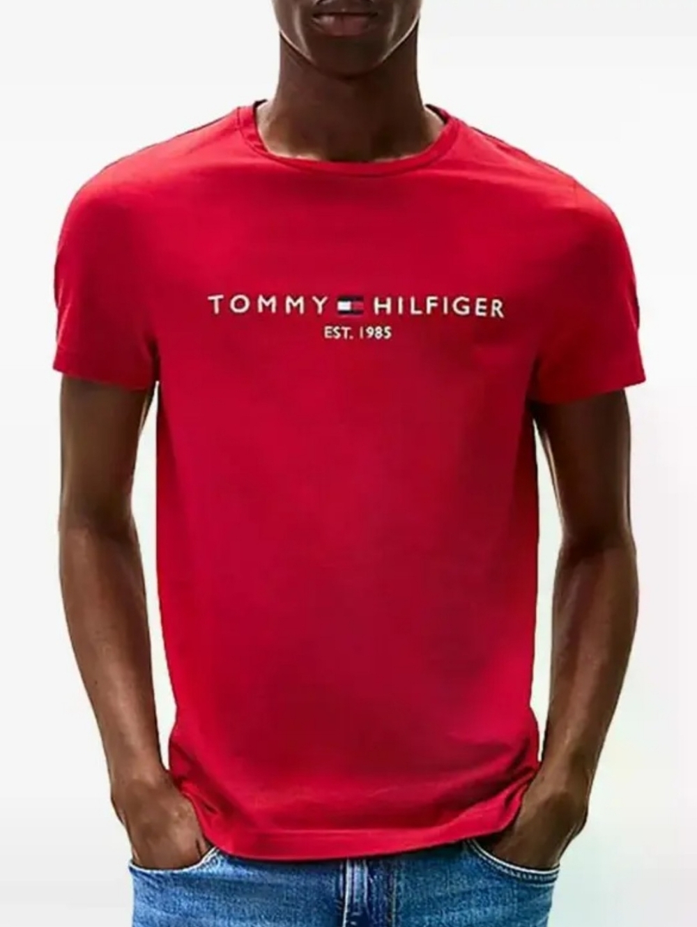 Tommy Hilfiger Adults Red Tee Size L NWT